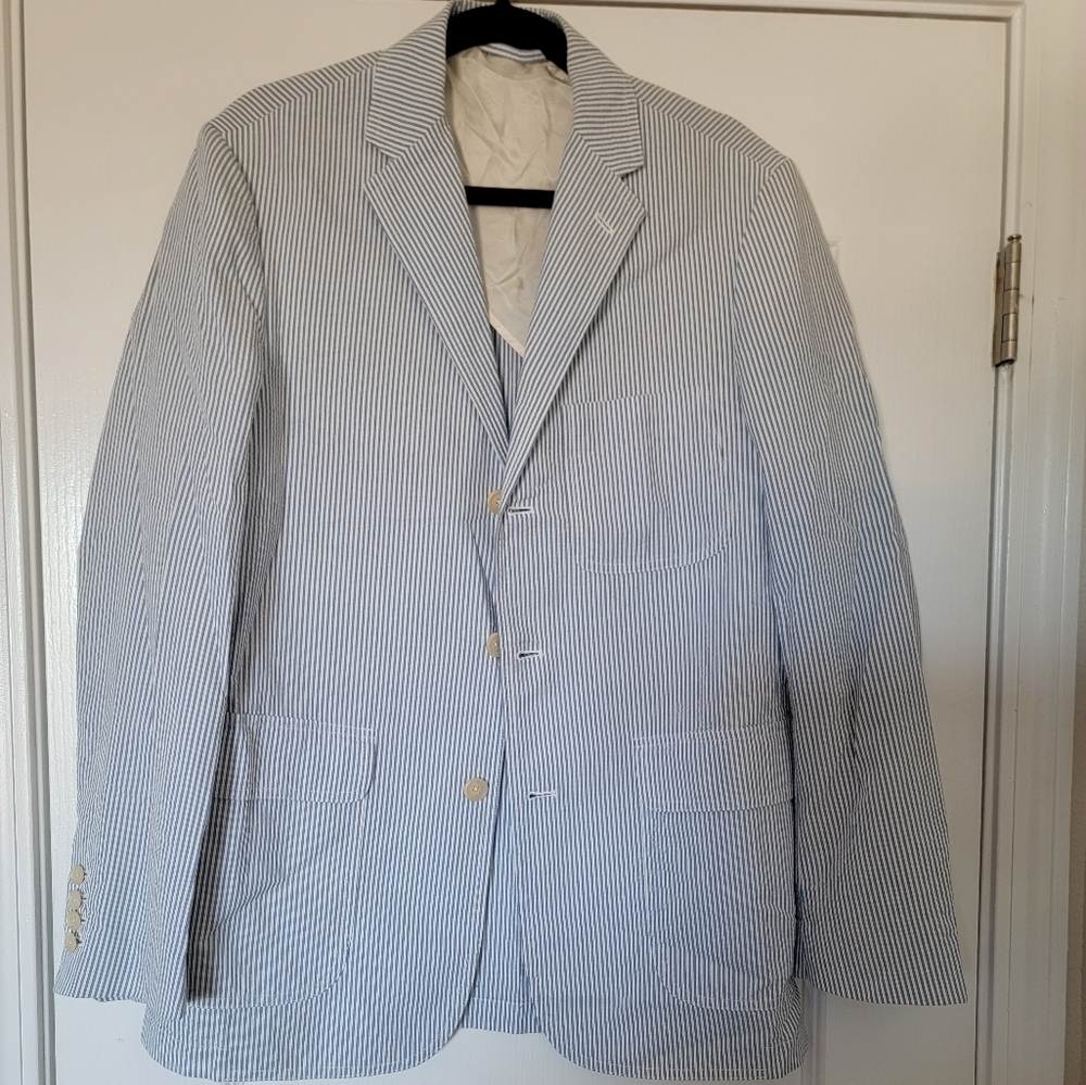 New Polo Ralph Lauren Seersucker Blazer Jacket Size S